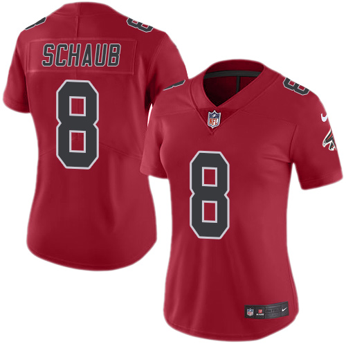 Women's Limited Matt Schaub Nike Jersey Red - #8 Rush NFL Atlanta Falcons